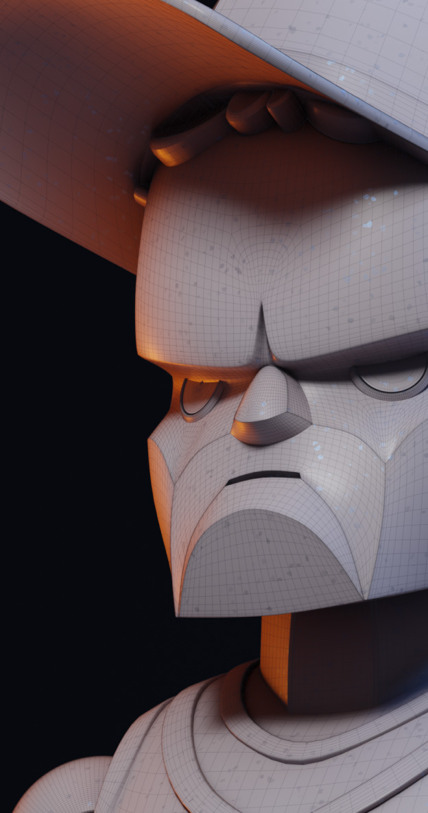 3D head wireframe