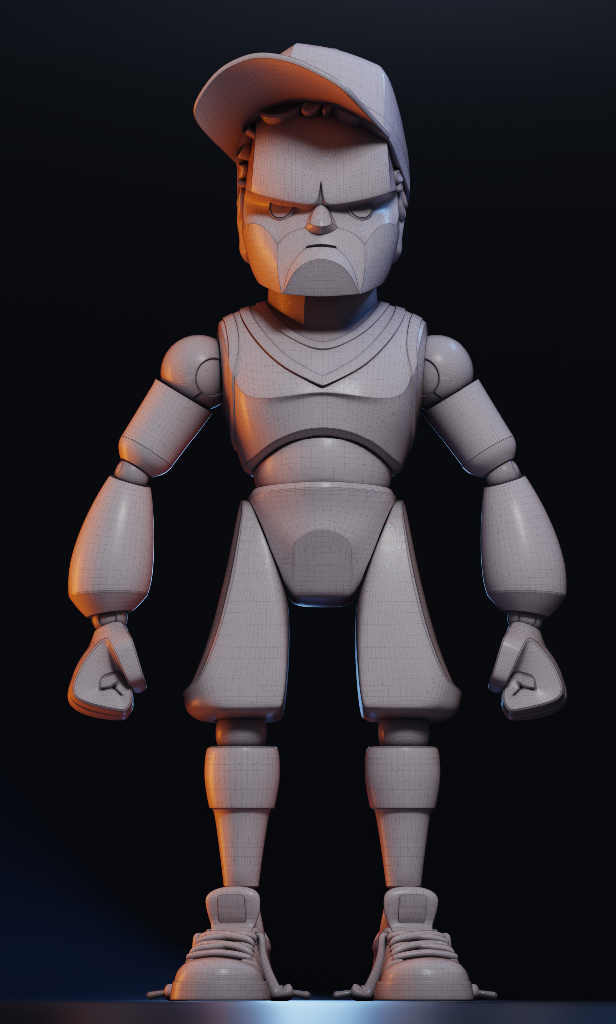 3D character wireframe